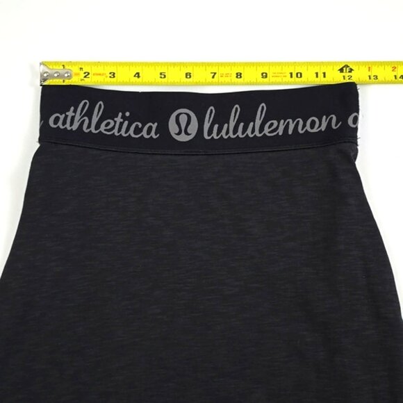 Lululemon Rare Inner Essence Skirt Black High Rise Slate Drape Stretch Size 6 - Picture 9 of 12